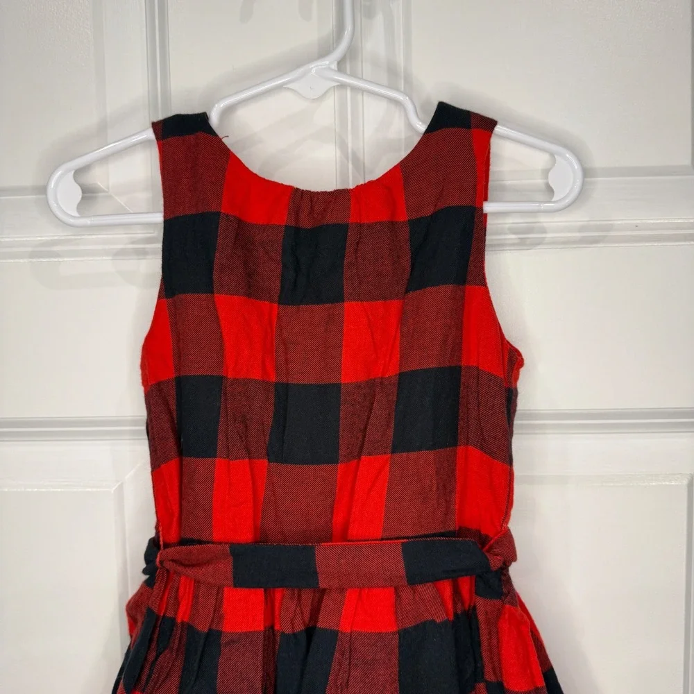 Carter's Toddler Girls Red Black Buffalo Plaid Holiday Sleeveless‎ Dress Size 3T